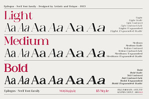 Epilogus - Serif Font Family