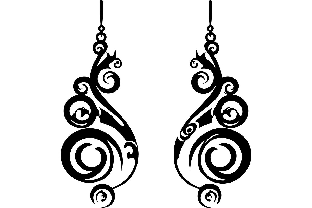 Elegant Earrings SVG Collection, an Object Graphic by Designer_Momina (Photo 11 of 13)
