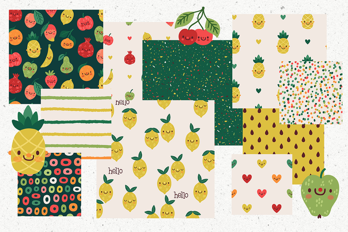 Friut party. Graphic collection, a Decorative Illustration by MagicForestory (Photo 6 of 9)