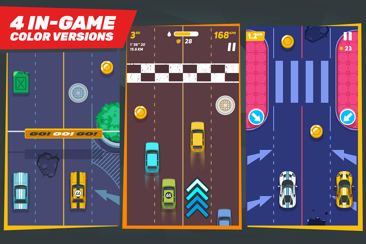 Game Assets for 2 Cars Racing, an Illustration by wowu (Photo 2 of 9)