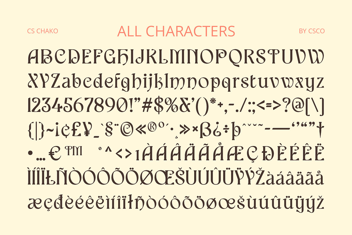 CS Chako – Art Nouveau Font, a Serif Font by Craft Supply Co. (Photo 8 of 8)