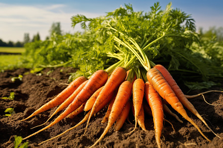 Fresh carrot on the ground, a Food & Drink Photo by AlyaAnd