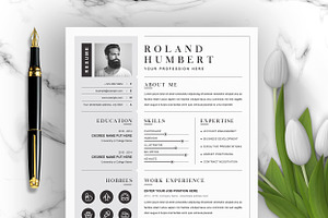 1 Page Resume Template / CV Design