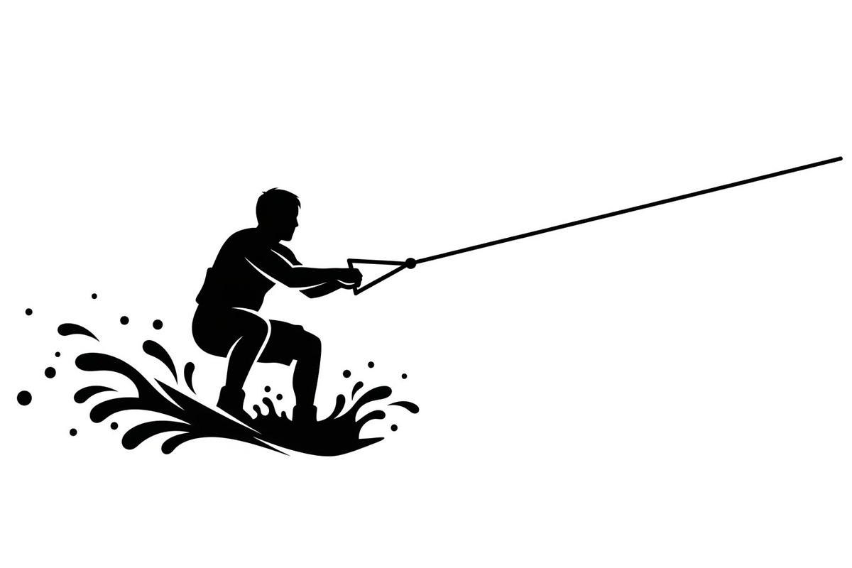 Water Ski Silhouette Vector Bundle, an Illustration by Designs_River (Photo 36 of 51)