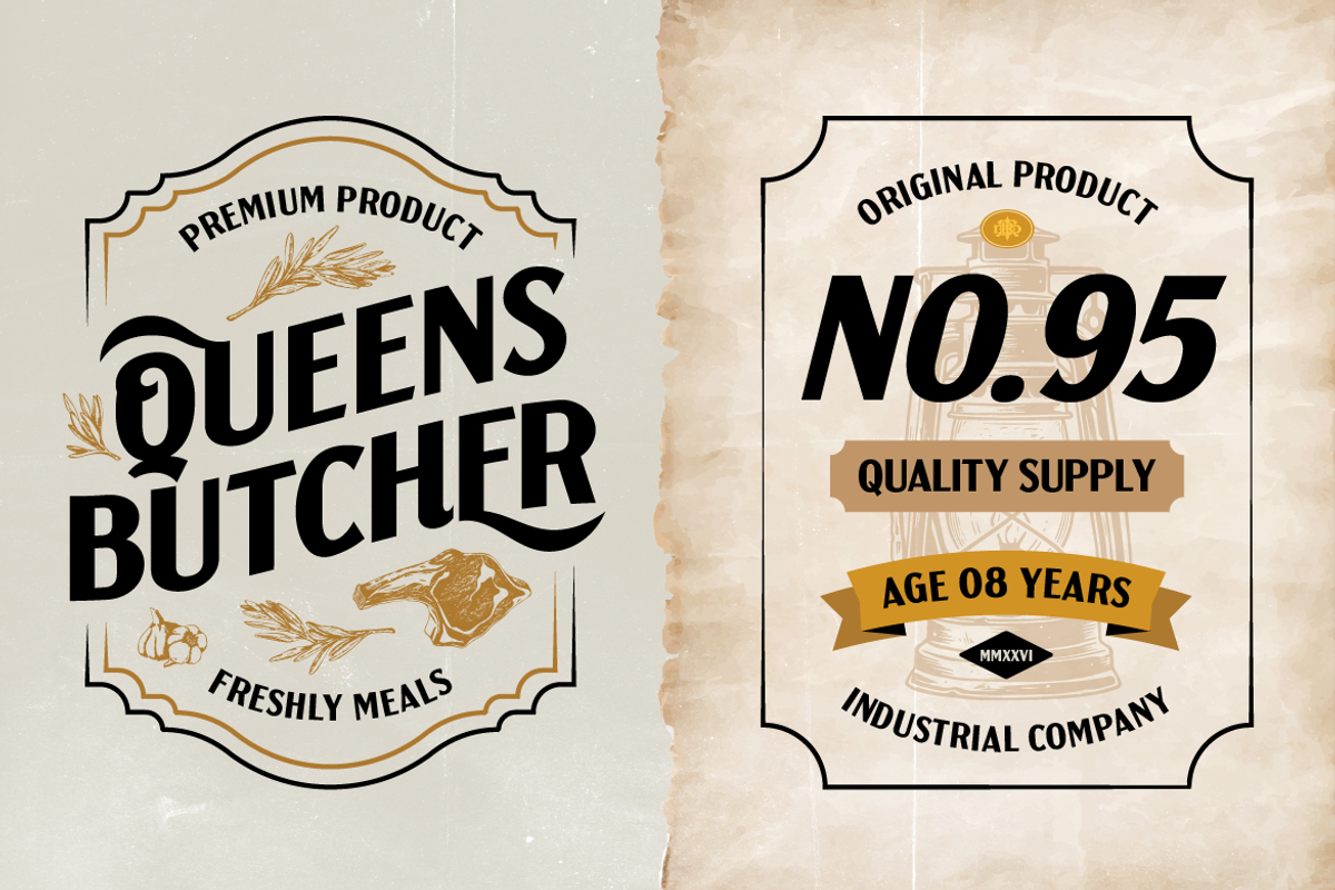Brunson - Vintage Sans Serif, a Sans Serif Font by Burntilldead (Photo 9 of 12)