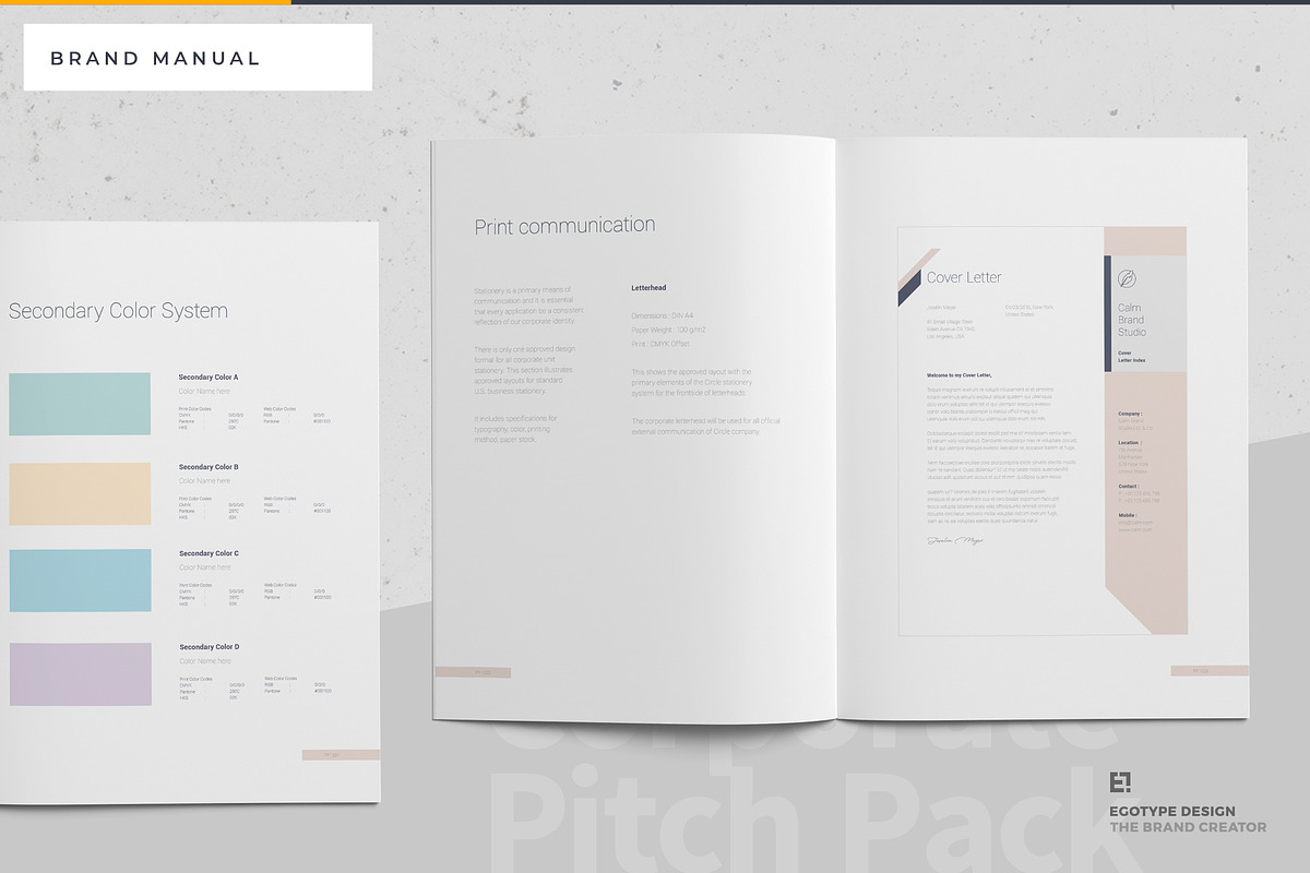 Calm Brand Guidelines, a Brochure Template by Egotype (Photo 12 of 23)