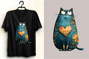 Funny Cat Big Heart Clipart Bundle., an Illustration by SVGArt (Thumbnail 5 of 8)