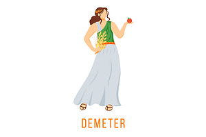 Demeter Flat Vector Illustration