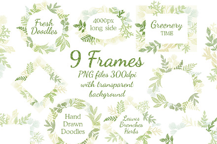 Leaves Branches & Herbs frames.