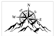 Stylish Compass Icon Set, a Decorative Illustration by CarWrap design (Thumbnail 1 of 3)