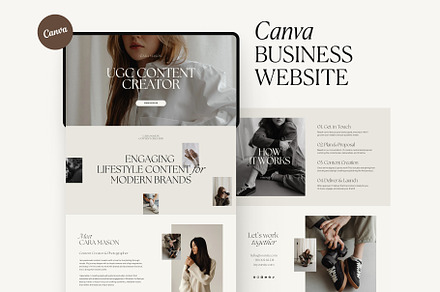 UGC Creator Website Template Canva, a Websites & App Template by Cardo Studio