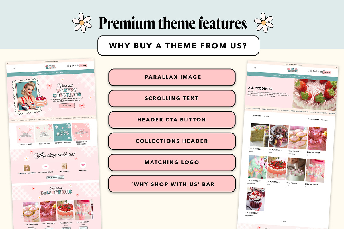 Retro Bakery Shopify Theme Bundle, a Shopify Template by Template Twist Shop (Photo 5 of 9)