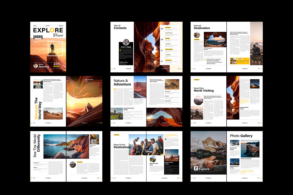 Travel Magazine Template Layout, a Magazine Template by NorthPeak (Photo 12 of 13)