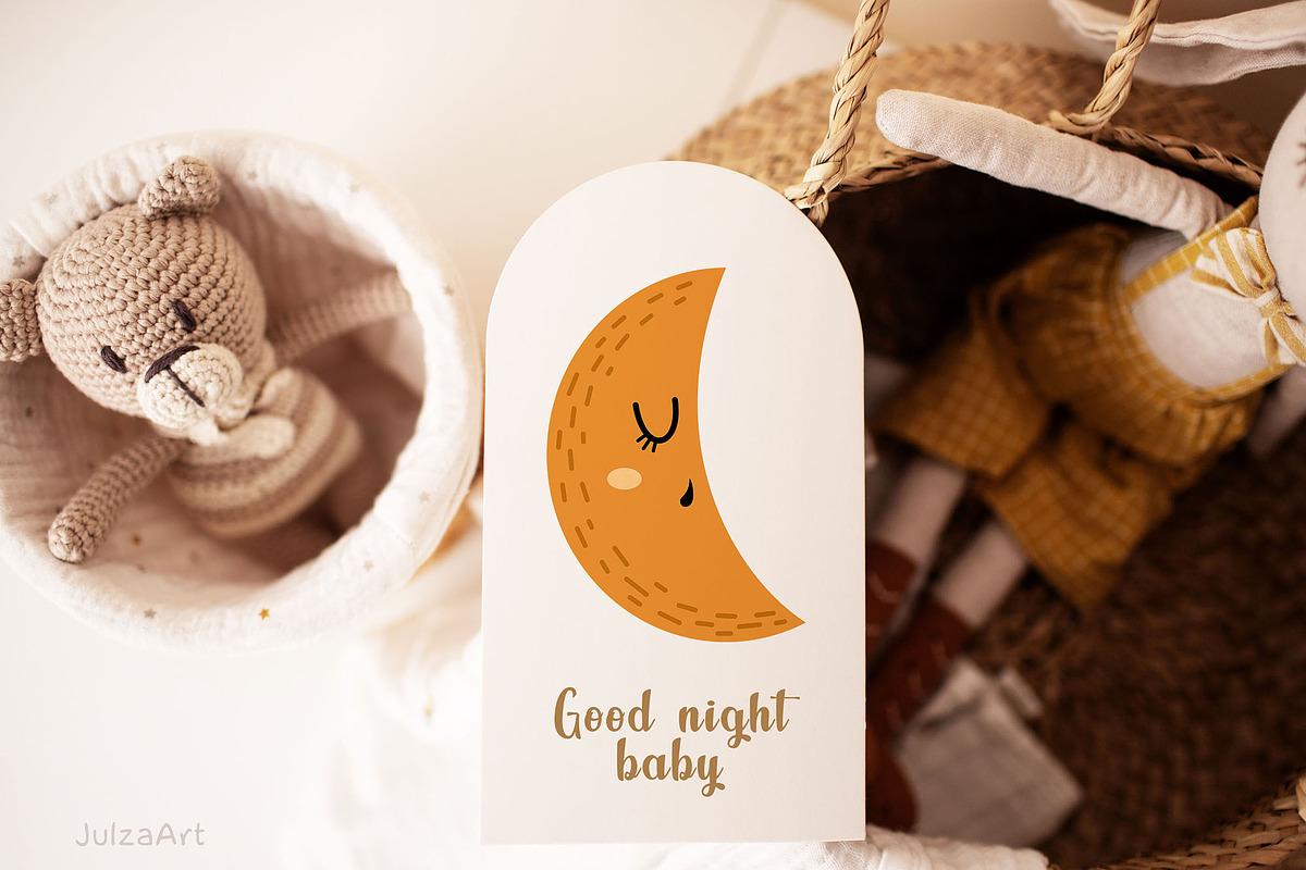 Sweet dreams clipart & patterns, an Animal Illustration by JulzaArt (Photo 3 of 9)