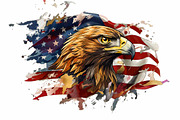 Bald Eagle Patriotic Watercolor PNG, an Animal Illustration by VetalStock (Thumbnail 7 of 8)