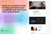 Werk UIKit 110 modern website layout, an UI Kit Template by Creative Perspective (Thumbnail 1 of 10)