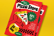 Red Grand Opening Pizza Flyer Set, a Flyer Template by graphicook (Thumbnail 2 of 3)