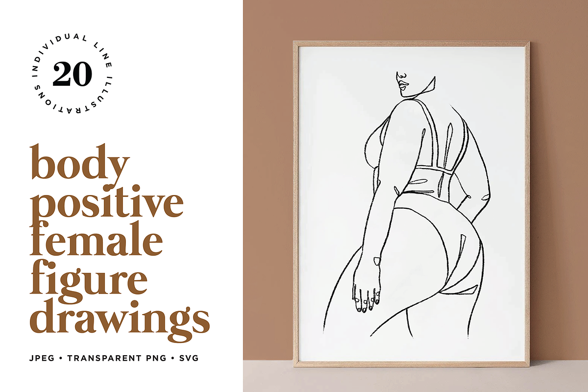 Body Positive Female Figure Line Art, a Person Illustration by Rough Edges Supply Co. (Photo 1 of 10)