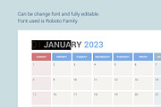 Calendar 2023 Planner Design[Sunday], a Stationery Template by WORAKAMON Design Studio (Thumbnail 5 of 5)