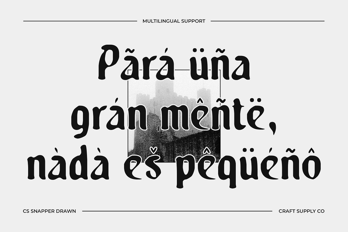 CS Snapper Drawn, a Blackletter Font by Craft Supply Co. (Photo 4 of 8)