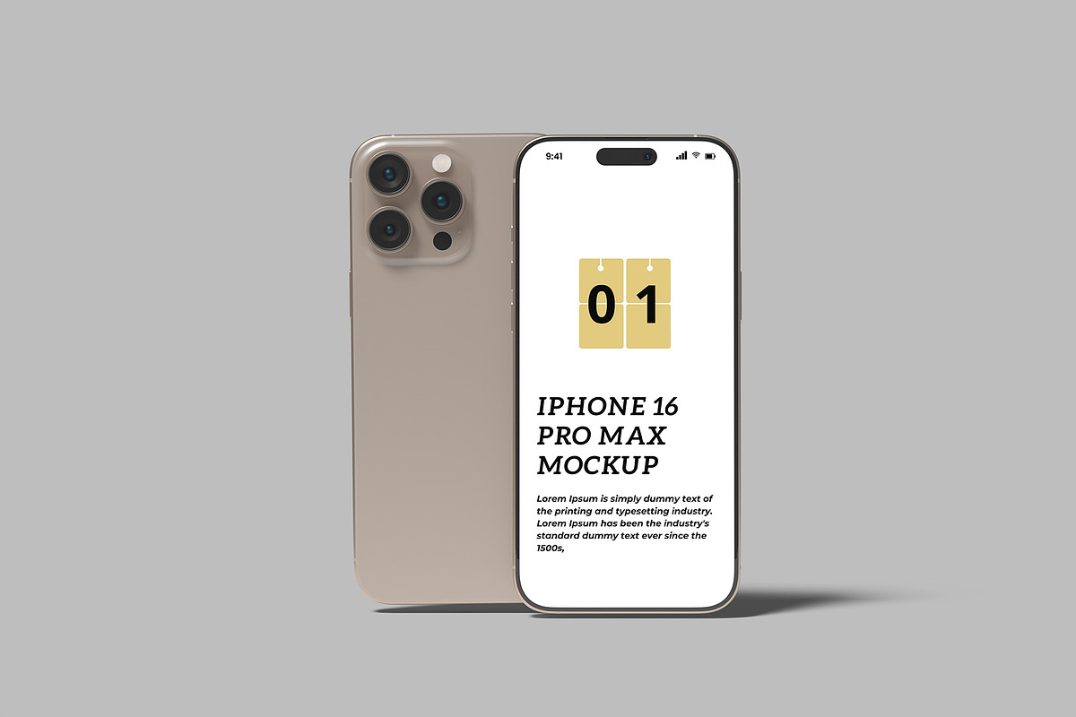 iPhone 16 Pro Max Mockup, an iPhone Mockup by Bangdastudio (Photo 11 of 11)