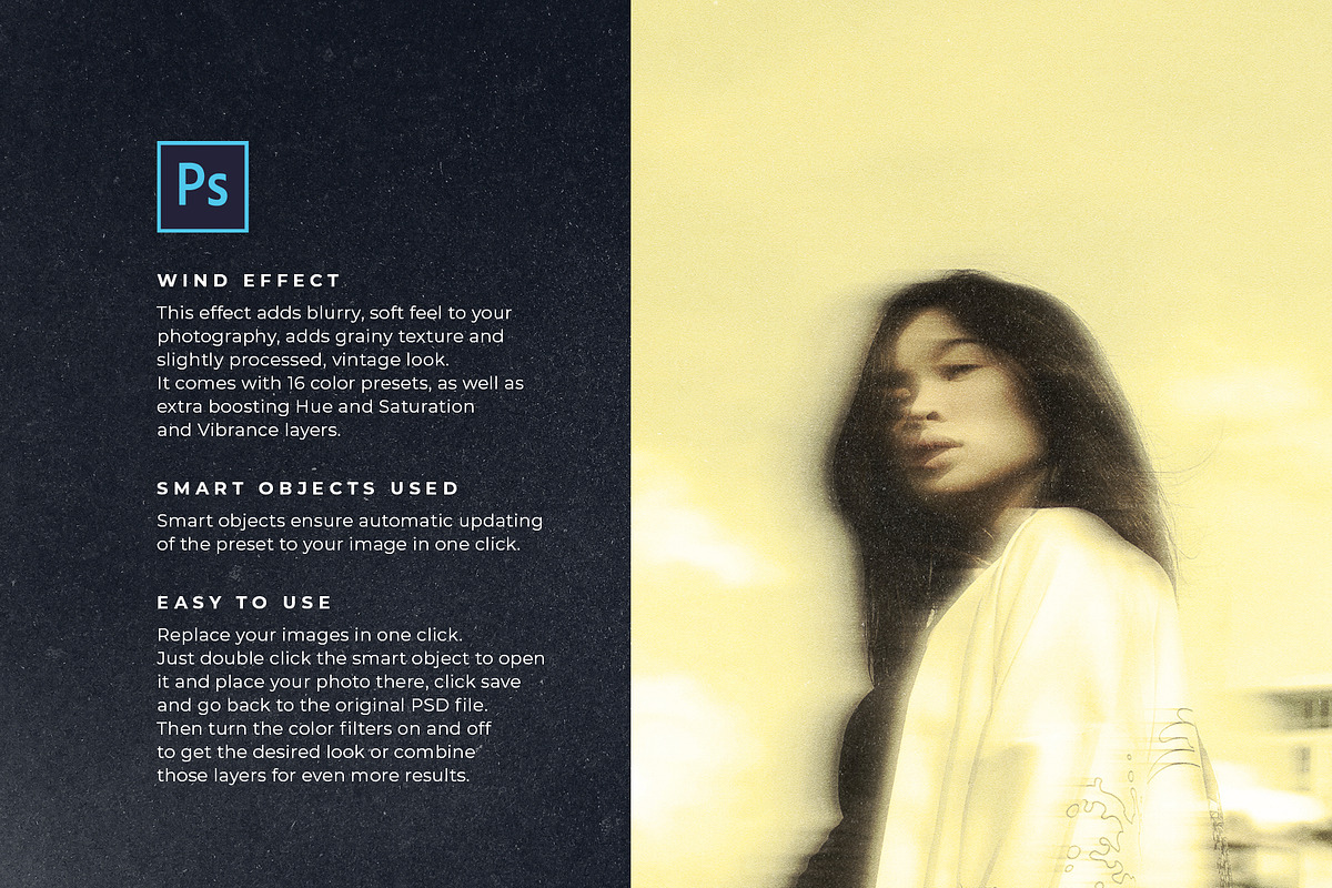 WIND Motion Blur Photoshop Effect, a Templates & Theme by velvetmade.designs (Photo 11 of 11)