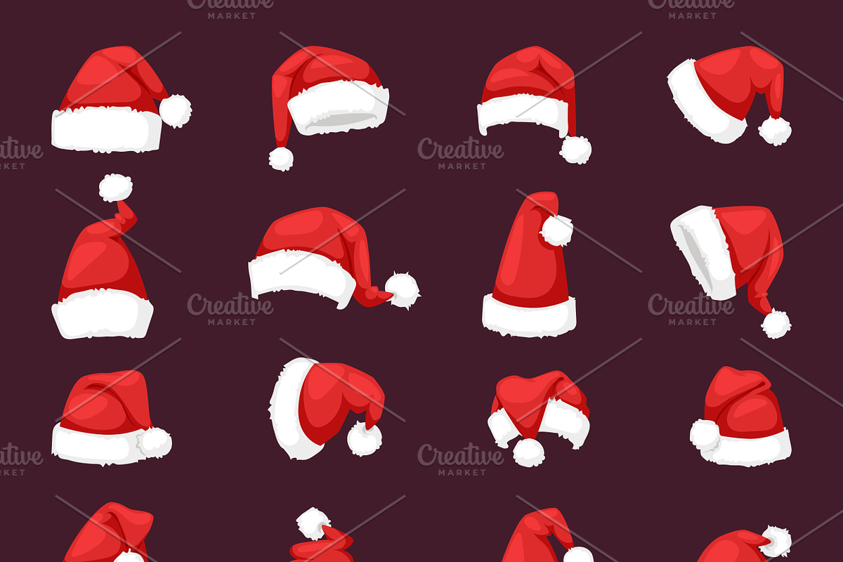 Vector red christmas santa hat, a Decorative Illustration by Vectorstockersland