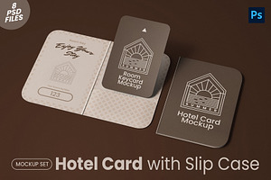 Hotel Room Card PSD Mockup Set