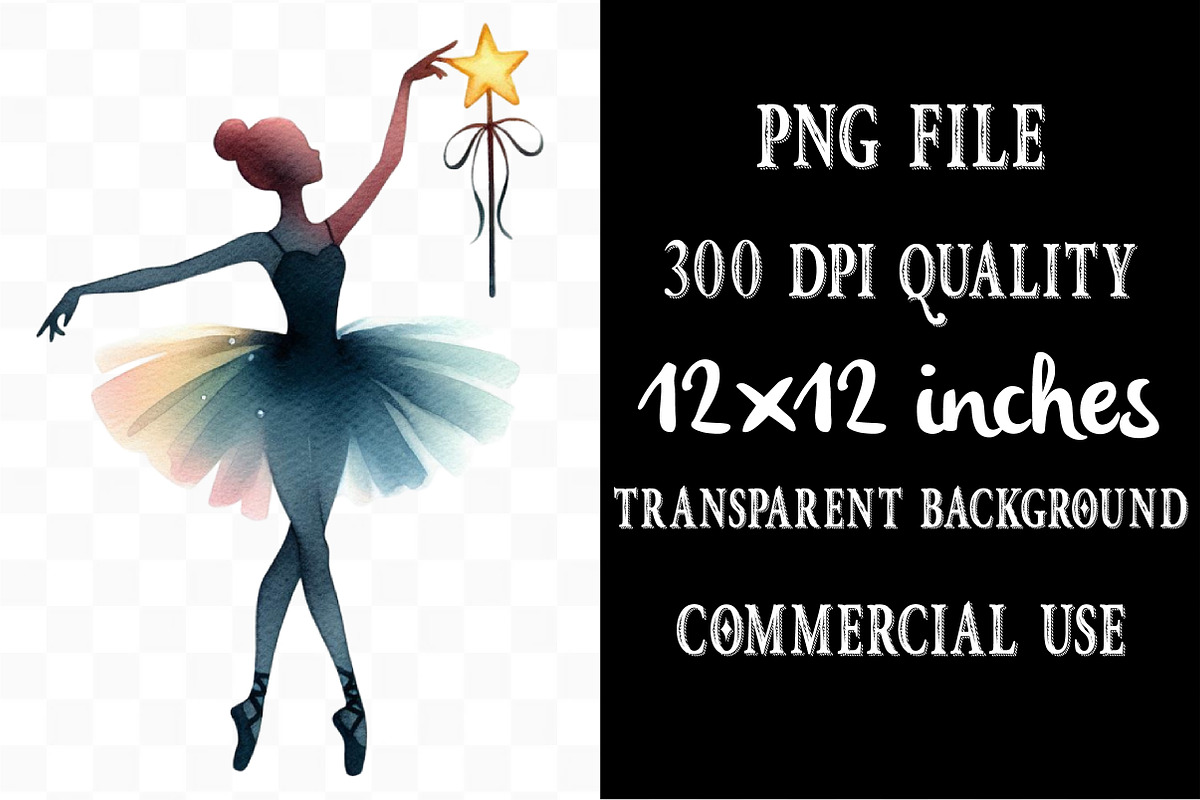 Watercolor Ballet Whisper Clipart, an Illustration by Designking (Photo 4 of 4)