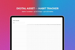 Planner Printable Habit Tracker