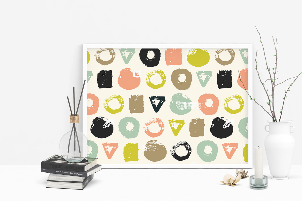 Ink brush pattern, card & shapes, a Pattern Graphic by Bosotochka♥Art (Photo 11 of 11)