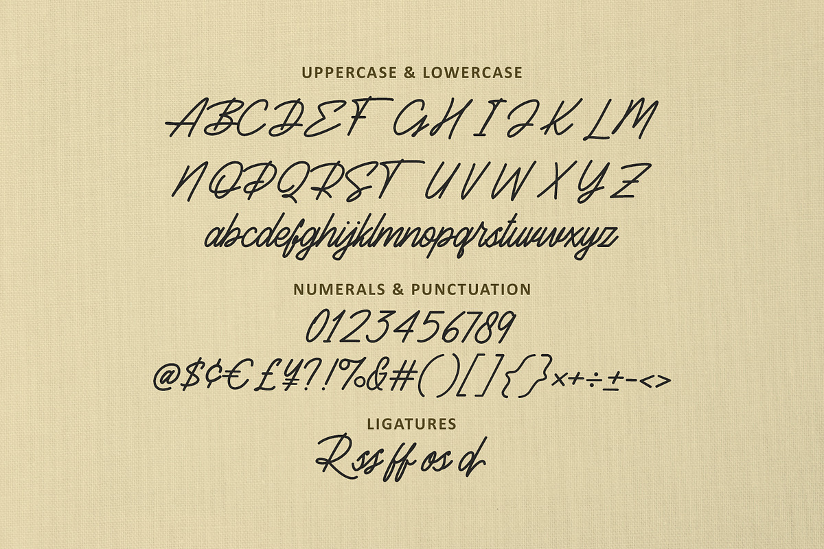 Rosmund Monoline Script Font, a Script Font by Maulana Creative (Photo 6 of 7)