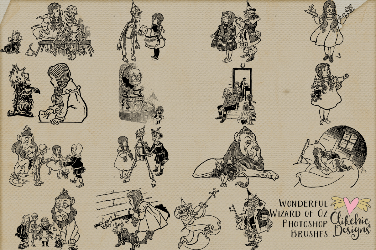 Wizard of Oz Photoshop Brushes, a Brush Add-On by Clikchic Designs (Photo 3 of 5)