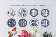 Circle Monogram Font, a Font by Leslie Ray (Thumbnail 3 of 6)