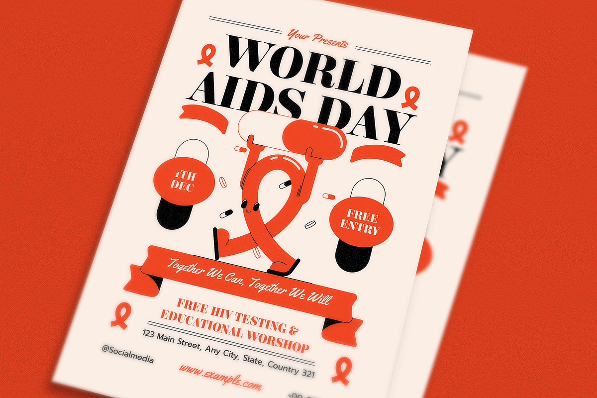 World Aids Day Event Flyer, a Flyer Template by Guuver (Photo 2 of 3)