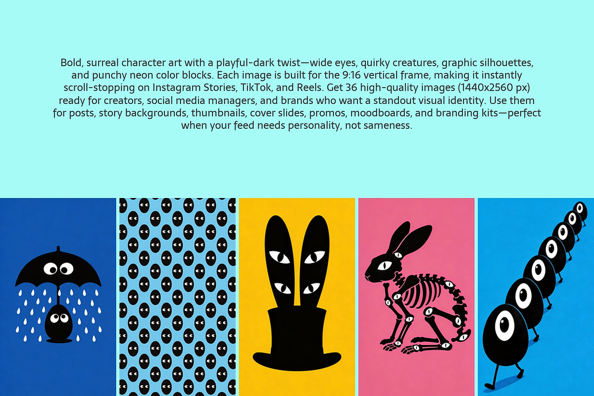 Odd Parade. Easter and humanoid eyes, a Background Graphic by AI Petr Creative Agency (Photo 2 of 7)