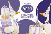 Fun Goose Birthday Party Clipart, an Object Graphic by NikiArts (Thumbnail 8 of 9)