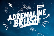Adrenaline Brush Typeface, a Sans Serif Font by Ian Barnard (Thumbnail 1 of 5)