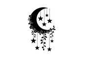 Moon Hanging Silhouette Bundle, an Illustration by Gaye Art (Thumbnail 9 of 31)