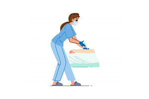 Nurse giving injection to patient, a Healthcare Illustration by pikepicture