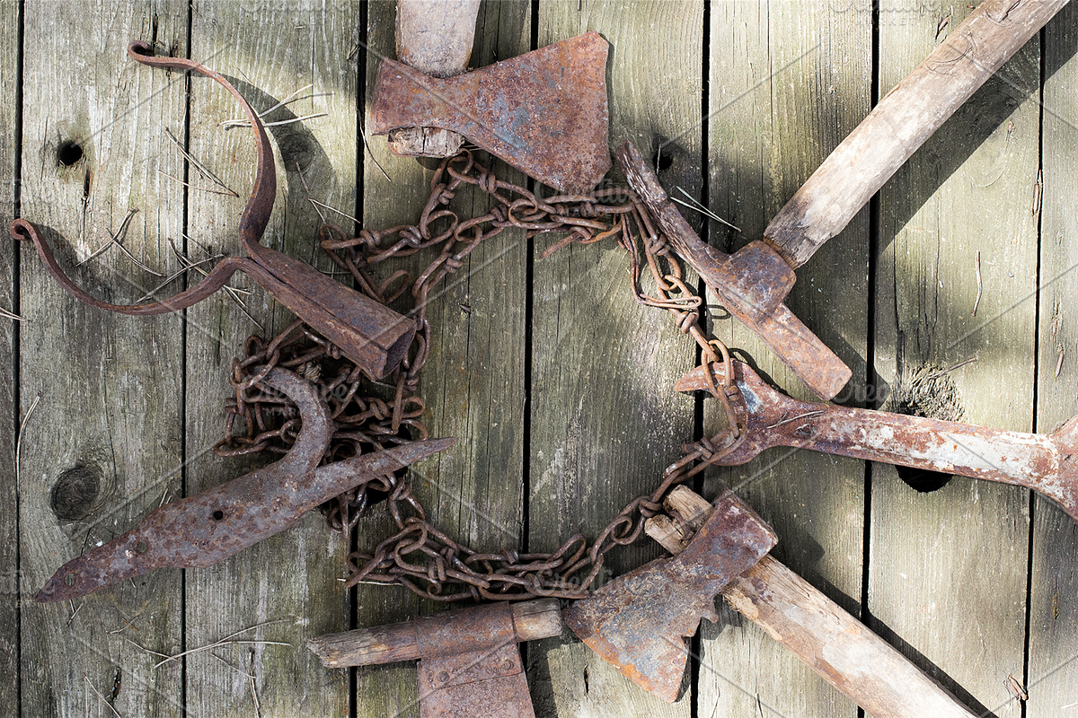 old hand tools of labor flat lay, an Industrial Photo by VetalStock (Photo 5 of 11)