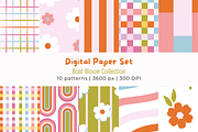 Bold Bloom – 10 Digital Papers, a Pattern Graphic by crea.tivity (Thumbnail 1 of 5)