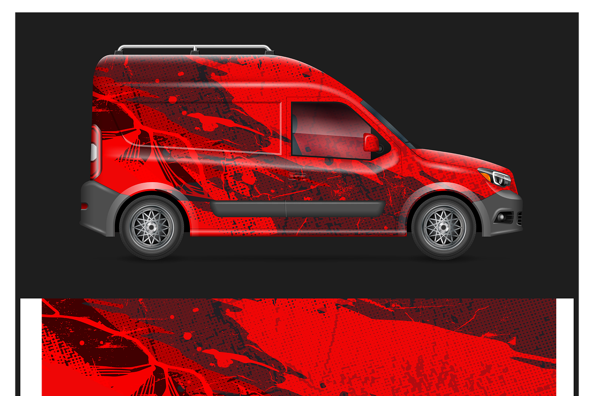 Dynamic Racing Car Wrap Design, a Person Illustration by CarWrap design (Photo 2 of 4)