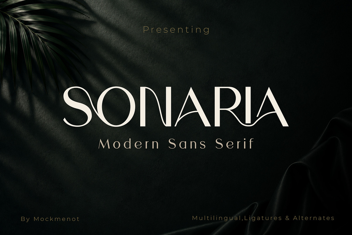Sonaria - Elegant Modern Sans Serif, a Sans Serif Font by Mockmenot (Photo 1 of 8)