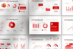 Pro KPI Dashboard PowerPoint Templat, a Presentation Template by Coco Bloom