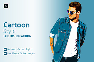 Cartoon Style Photoshop Action, an Action Add-On by Effect-Hub