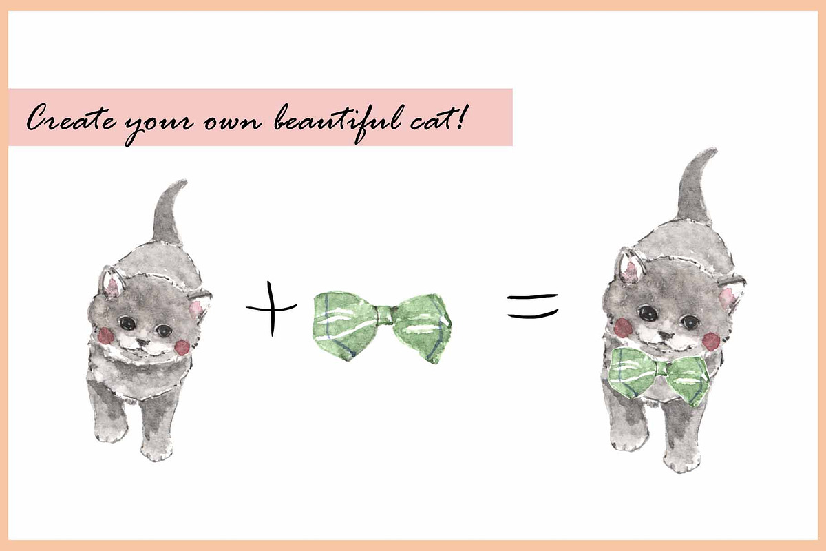 Raccoons & Cats-Watercolor Clipart, an Animal Illustration by VianneArt (Photo 7 of 7)