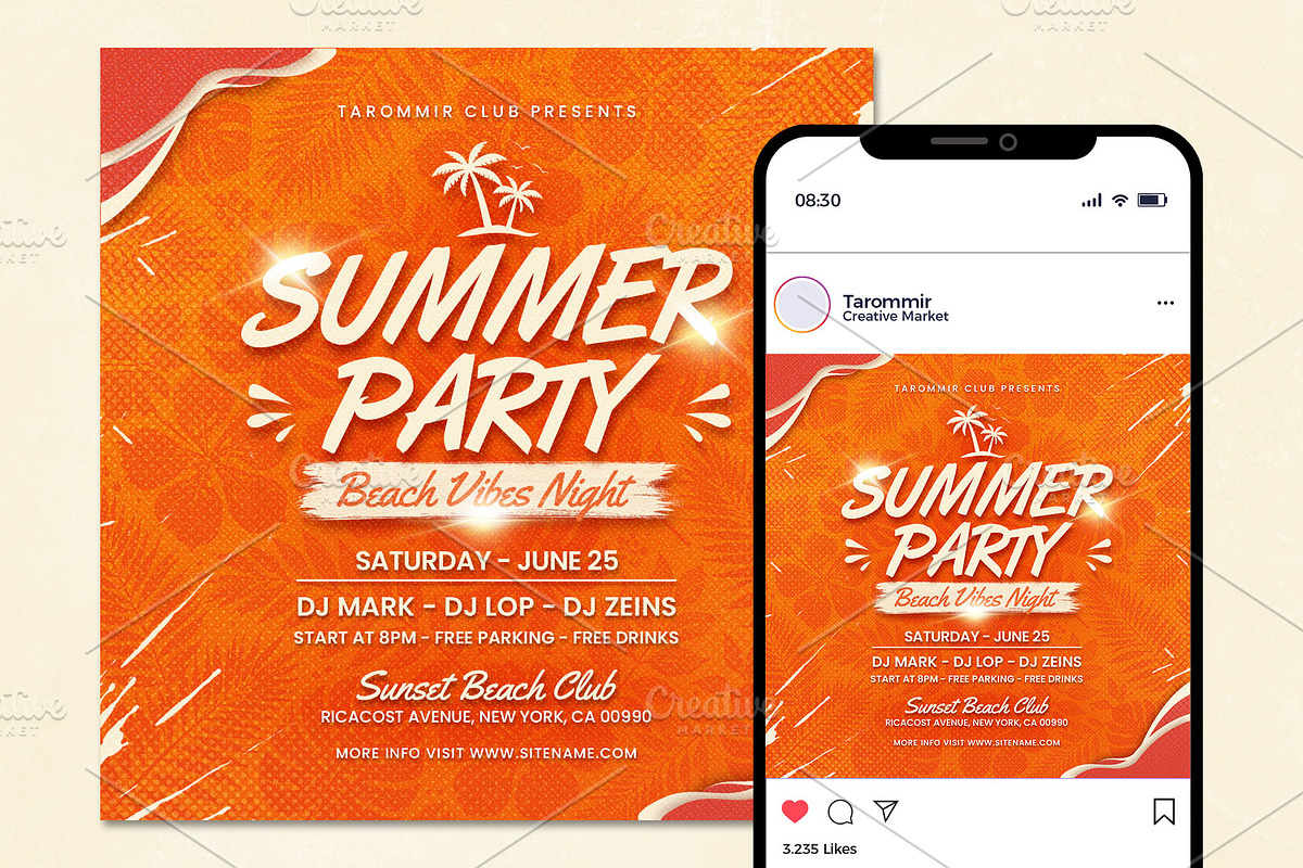 Summer Party Flyer, a Flyer Template by Tarommir (Photo 2 of 3)
