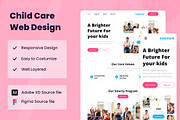 Child Care Web Design, a Wireframe Template by INSPR STD (Thumbnail 1 of 6)