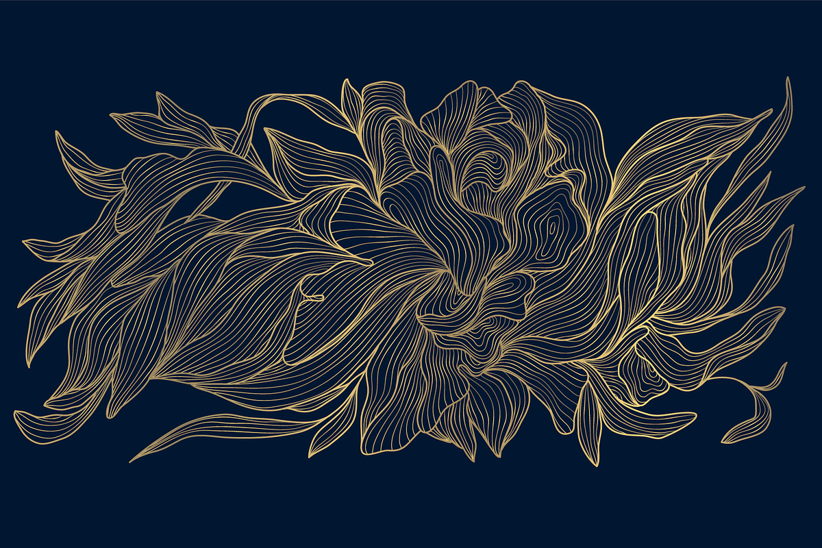 Line Flowers Illustrations, a Decorative Illustration by Marylia (Photo 6 of 19)